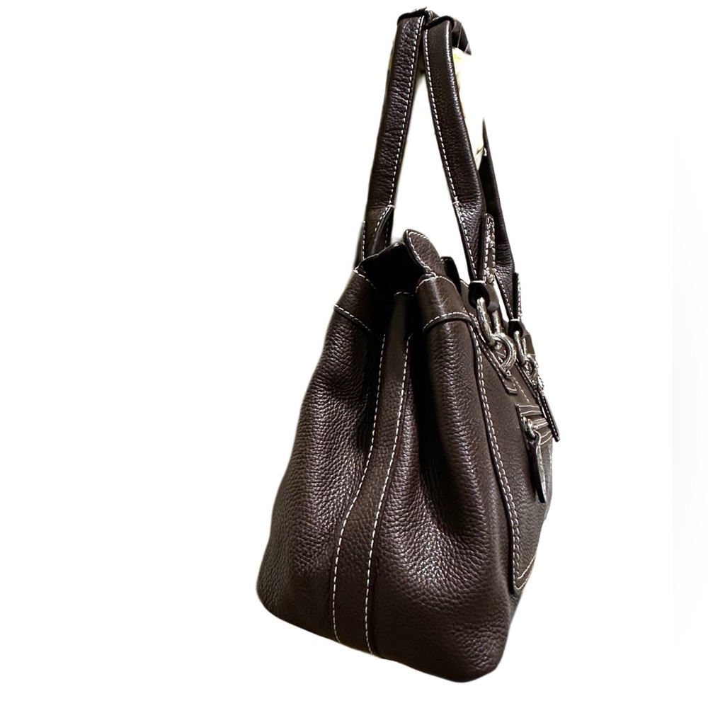 COACH PENELOPY PEBBLED LEATHER Dark Chocolate Shoulder Bag EUC 14 X 9X4X7 - Picture 6 of 16